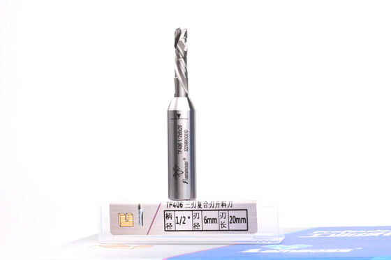 O TCT do bocado da compressão das bordas do carboneto três mordeu em linha reta 6mm para o aparamento de furo