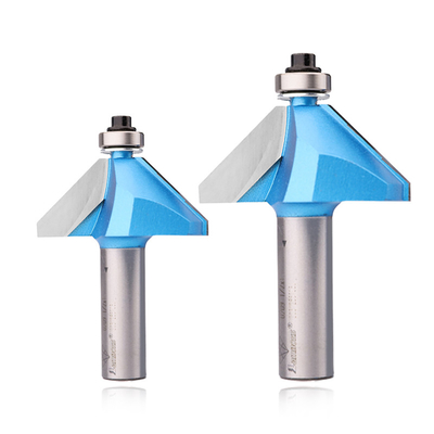Lamboss 45 graus chamfer bit com rolamento cortador de moagem de madeira roteador bit