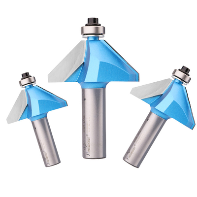 Lamboss Router Bits 45 Graus de corte de fresagem TCT Chamfer Bit para trabalhos de madeira