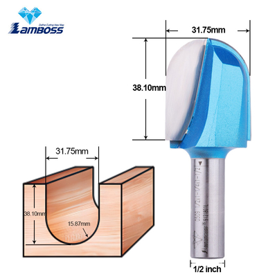 Lamboss Dovetail Router Bit Woodworking Long Blade Round Nose Bit Round Bits de escultura