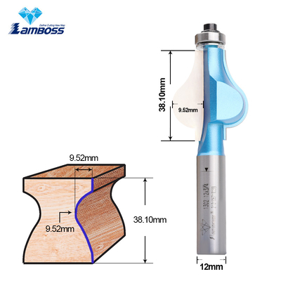 Lamboss Rodel Bit com rolamento para carpintaria Roteador de escultura Bits Cove Box Bit