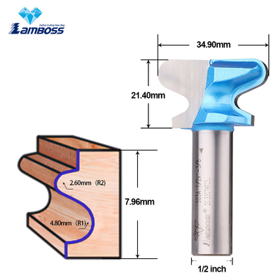 Lamboss A Double Finger Bit Trimming Milling Cutter Dovetail Router Bit para trabalhos de madeira